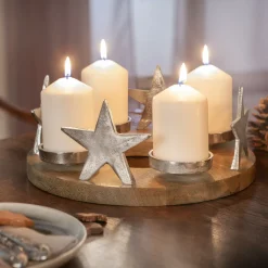 Adventskränze|Frank Handels GmbH & Co. KG Adventskranz "Silbersterne"