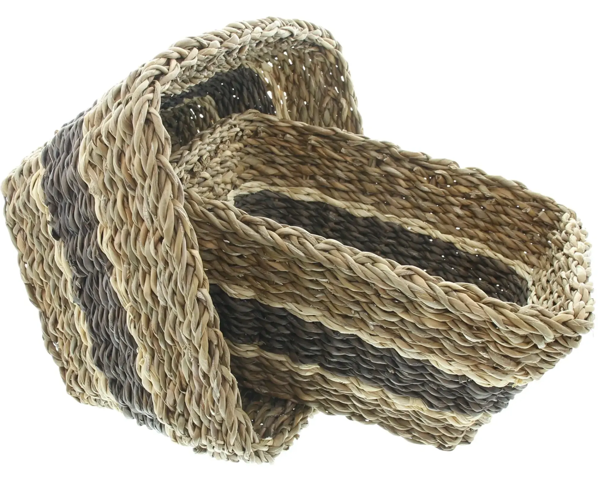 Füllkörbe & Universalkörbe|Auslagekörbe & Regalkörbe|Frank Handels GmbH & Co. KG Aufbewahrungskorb "Brown Stripes", 2er Set