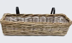 Herbstgarten|Pflanzkörbe|Frank Handels GmbH & Co. KG Balkonpflanzer "Rattan", groß