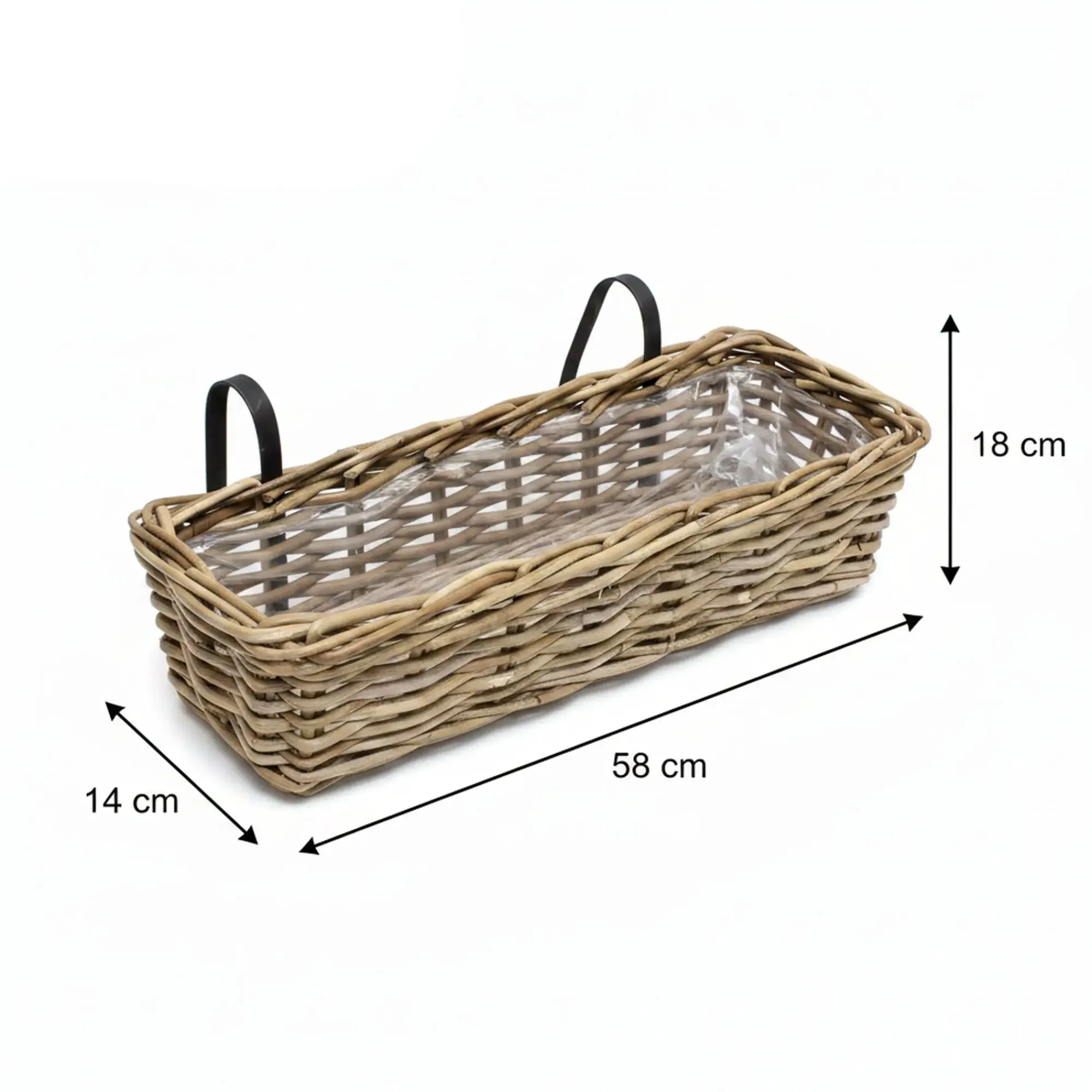 Herbstgarten|Pflanzkörbe|Frank Handels GmbH & Co. KG Balkonpflanzer "Rattan", groß