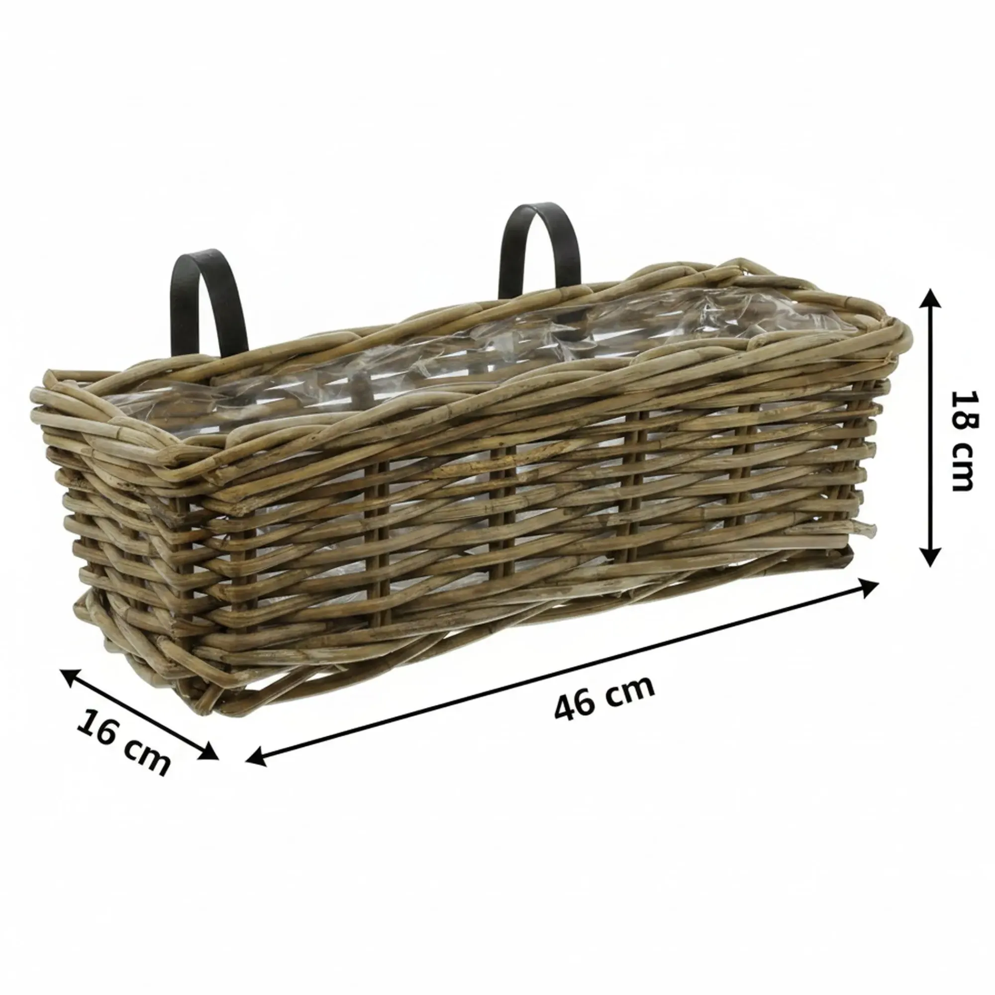 Herbstgarten|Pflanzkörbe|Frank Handels GmbH & Co. KG Balkonpflanzer "Rattan", mittel
