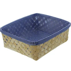 Brotkörbe|Küche|Frank Handels GmbH & Co. KG Bambusschale "Blau kariert"
