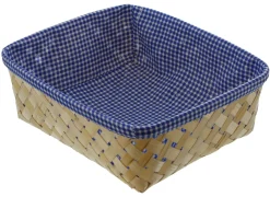 Brotkörbe|Küche|Frank Handels GmbH & Co. KG Bambusschale "Blau kariert"