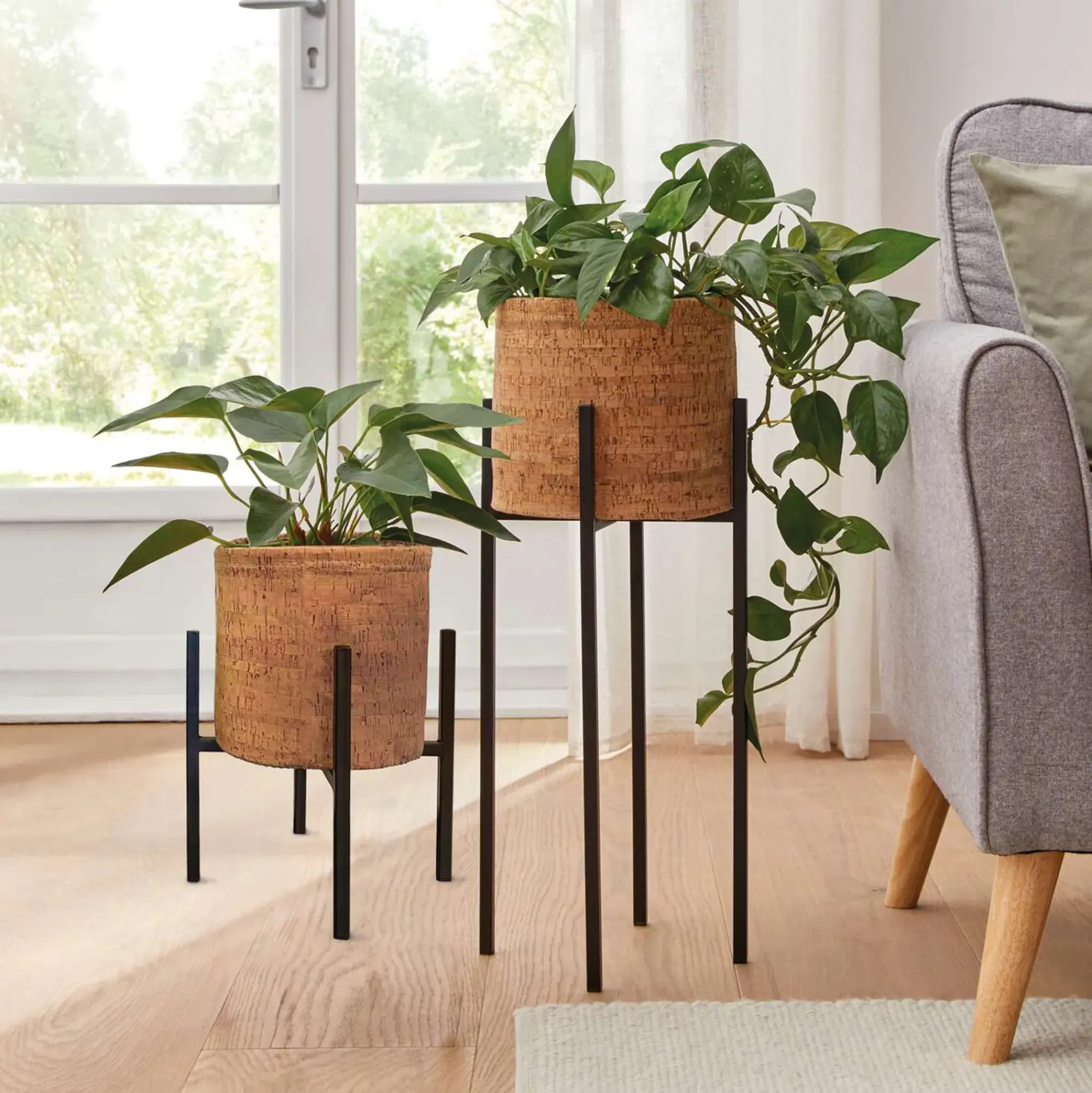 Wohnzimmer|Übertöpfe|Frank Handels GmbH & Co. KG Übertopf "Kork", 2er Set