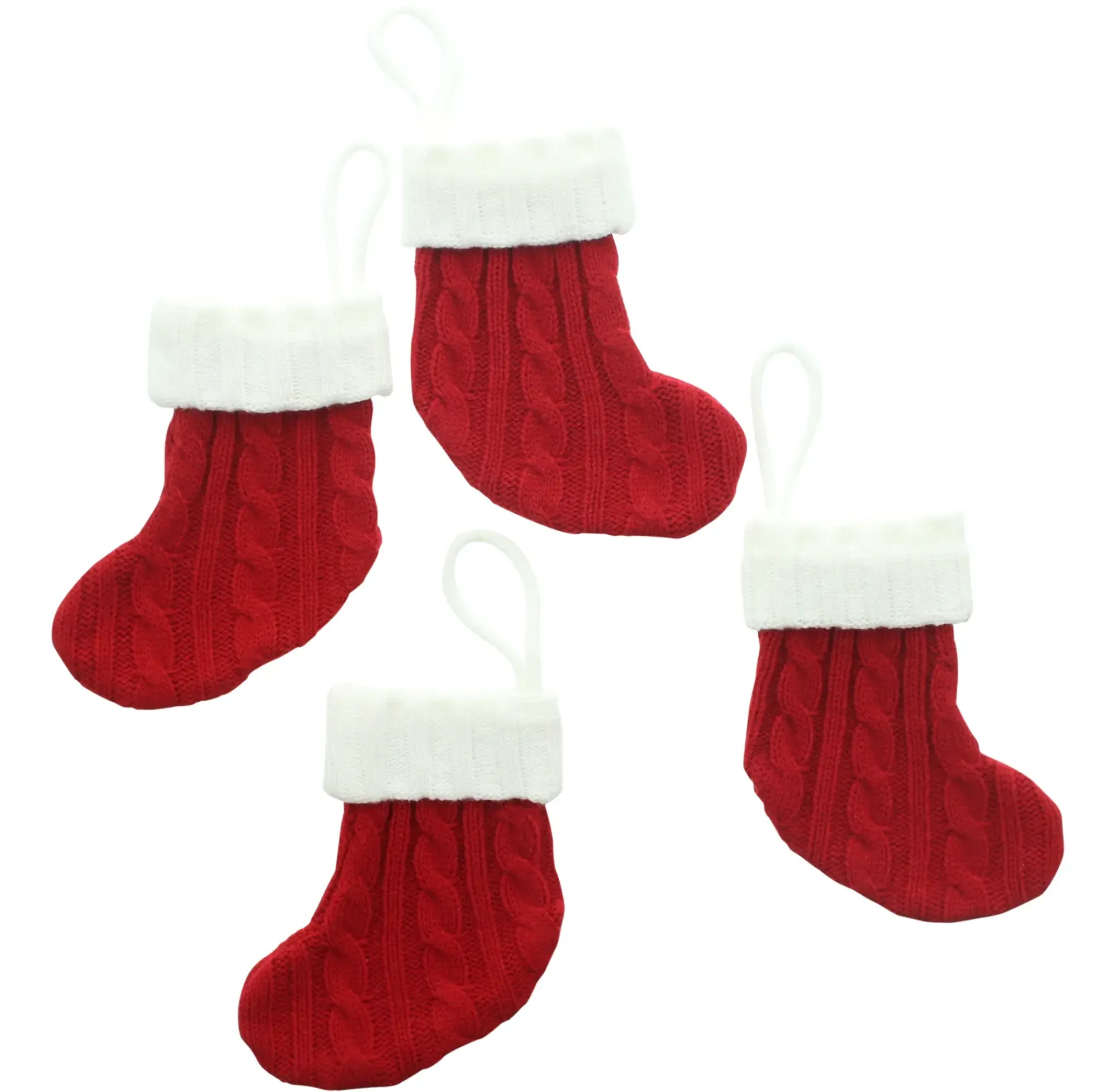 Geschenktaschen & -Säckchen|Geschenktaschen & -Säckchen|Frank Handels GmbH & Co. KG Bestecksöckchen "Santa", 4er Set