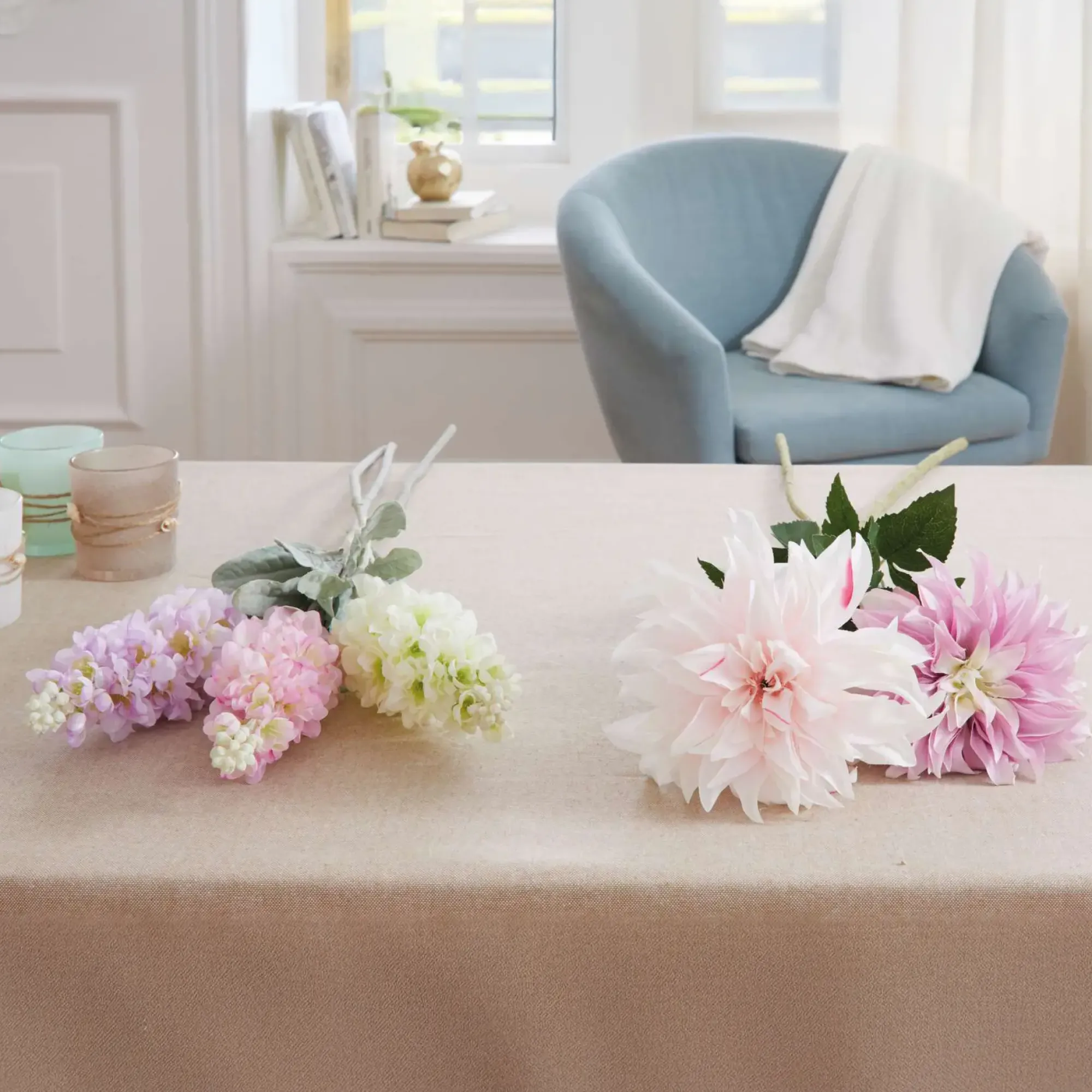Kunstpflanzen|Frank Handels GmbH & Co. KG Blume "Levkoje", 3er Set