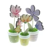 Kunstpflanzen|Frank Handels GmbH & Co. KG Blumendeko "Bunte Töpfchen", 3er Set