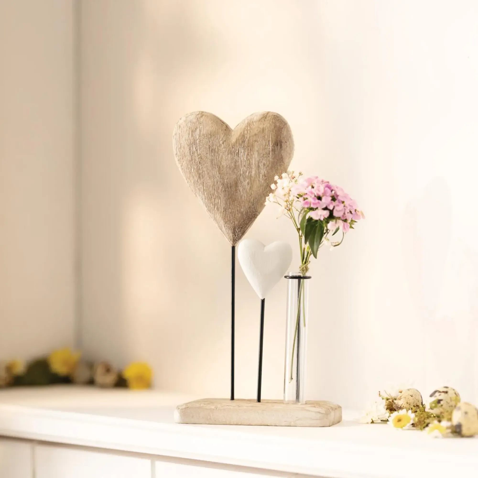 Dekovasen|Frank Handels GmbH & Co. KG Board "Herzchen mit Vase"