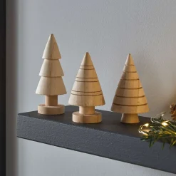Tannenbäume|Frank Handels GmbH & Co. KG Bäumchen "Holz", 3er Set