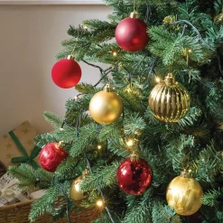 Baumschmuck|Christbaumkugeln|Frank Handels GmbH & Co. KG Christbaumkugel "Gold & Red", 30er Set