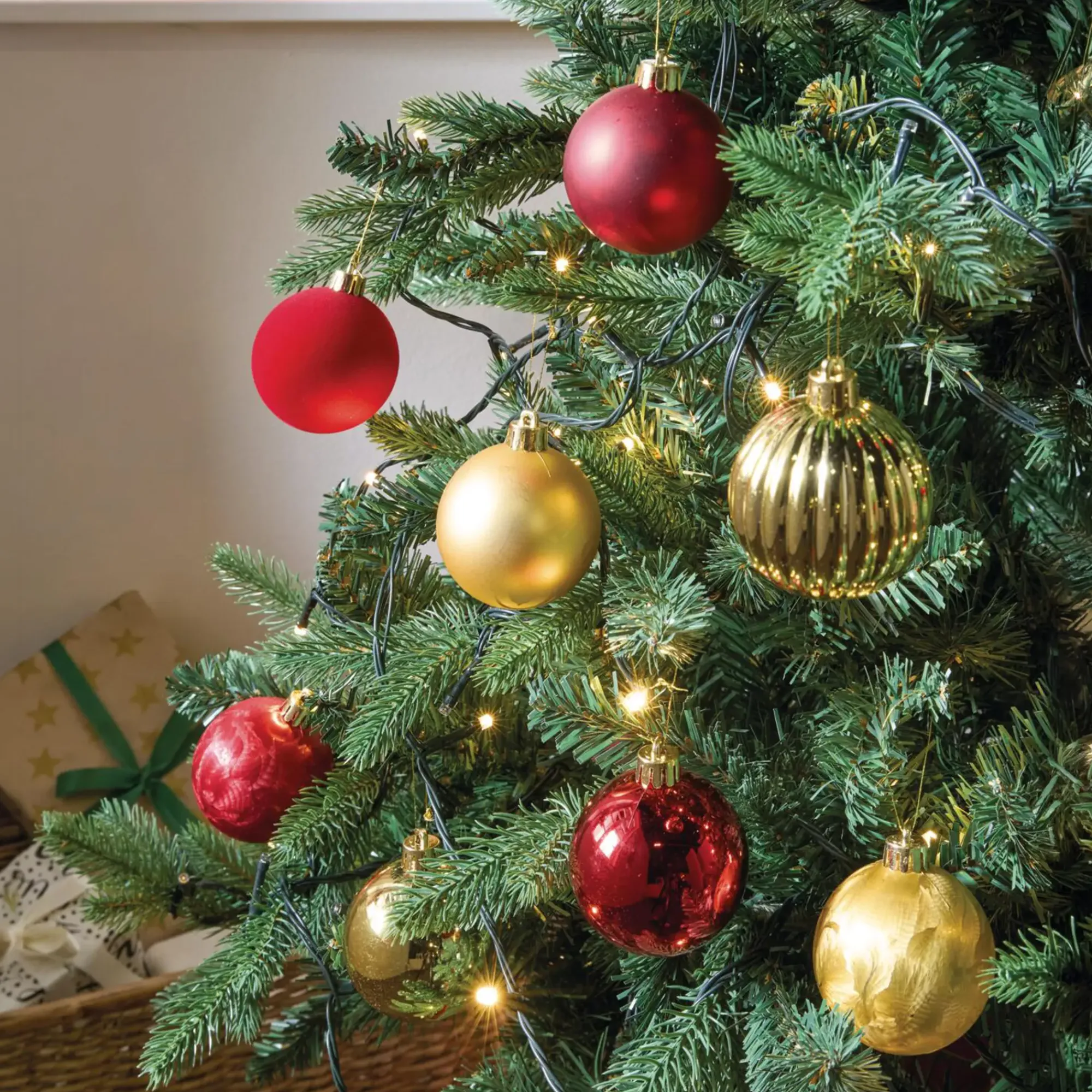 Baumschmuck|Christbaumkugeln|Frank Handels GmbH & Co. KG Christbaumkugel "Gold & Red", 30er Set