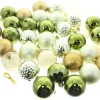 Weihnachtliche Dekokugeln|Baumschmuck|Frank Handels GmbH & Co. KG Christbaumkugel "Green & Gold", 36er Set