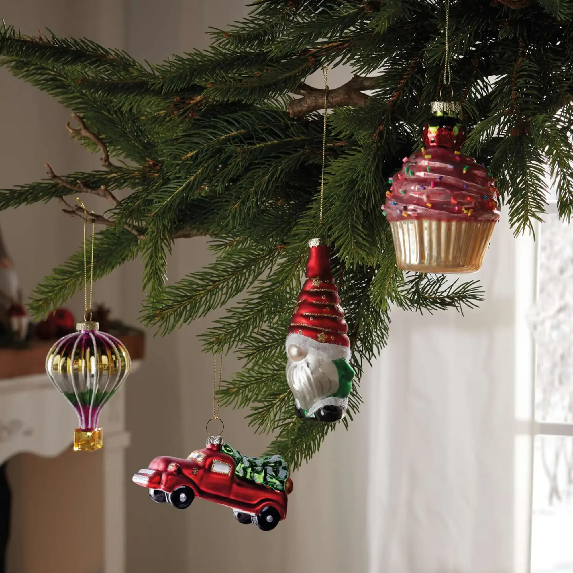 Dekohänger|Baumschmuck|Frank Handels GmbH & Co. KG Christbaumschmuck "Fancy", 4er Set