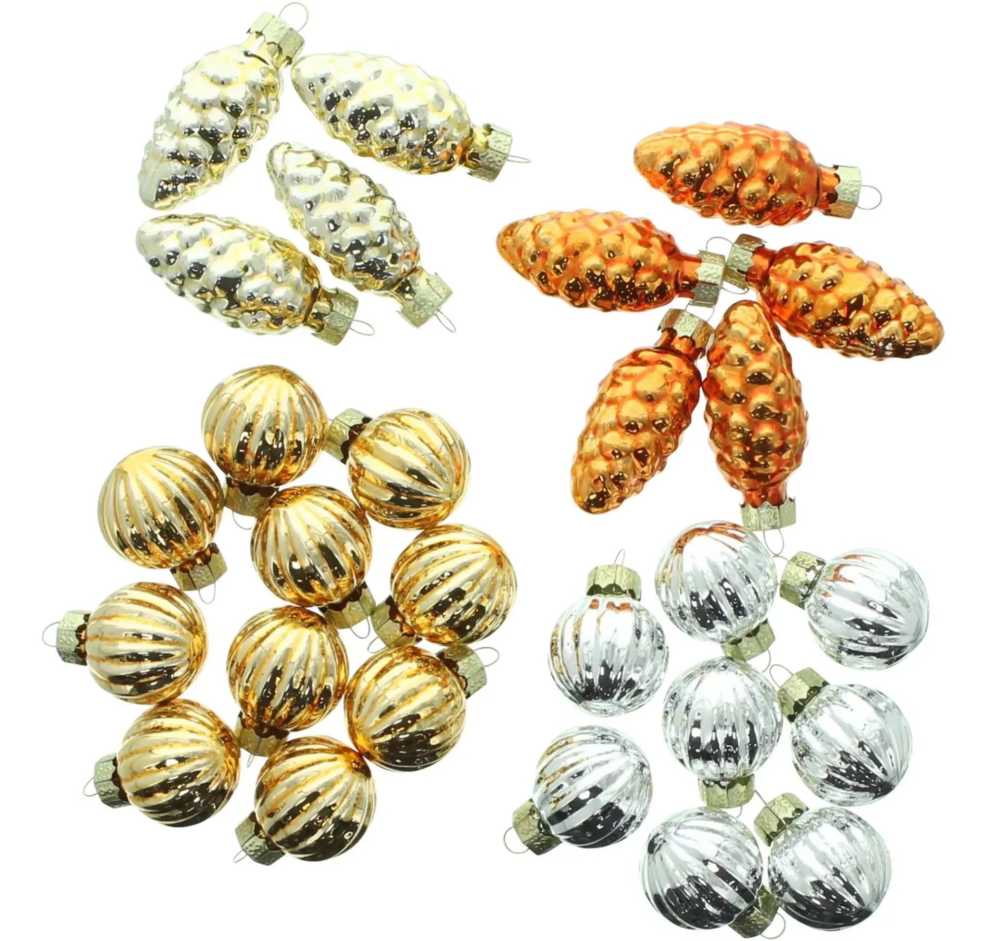 Dekohänger|Baumschmuck|Frank Handels GmbH & Co. KG Christbaumschmuck "Zapfen & Kugeln", 27er Set