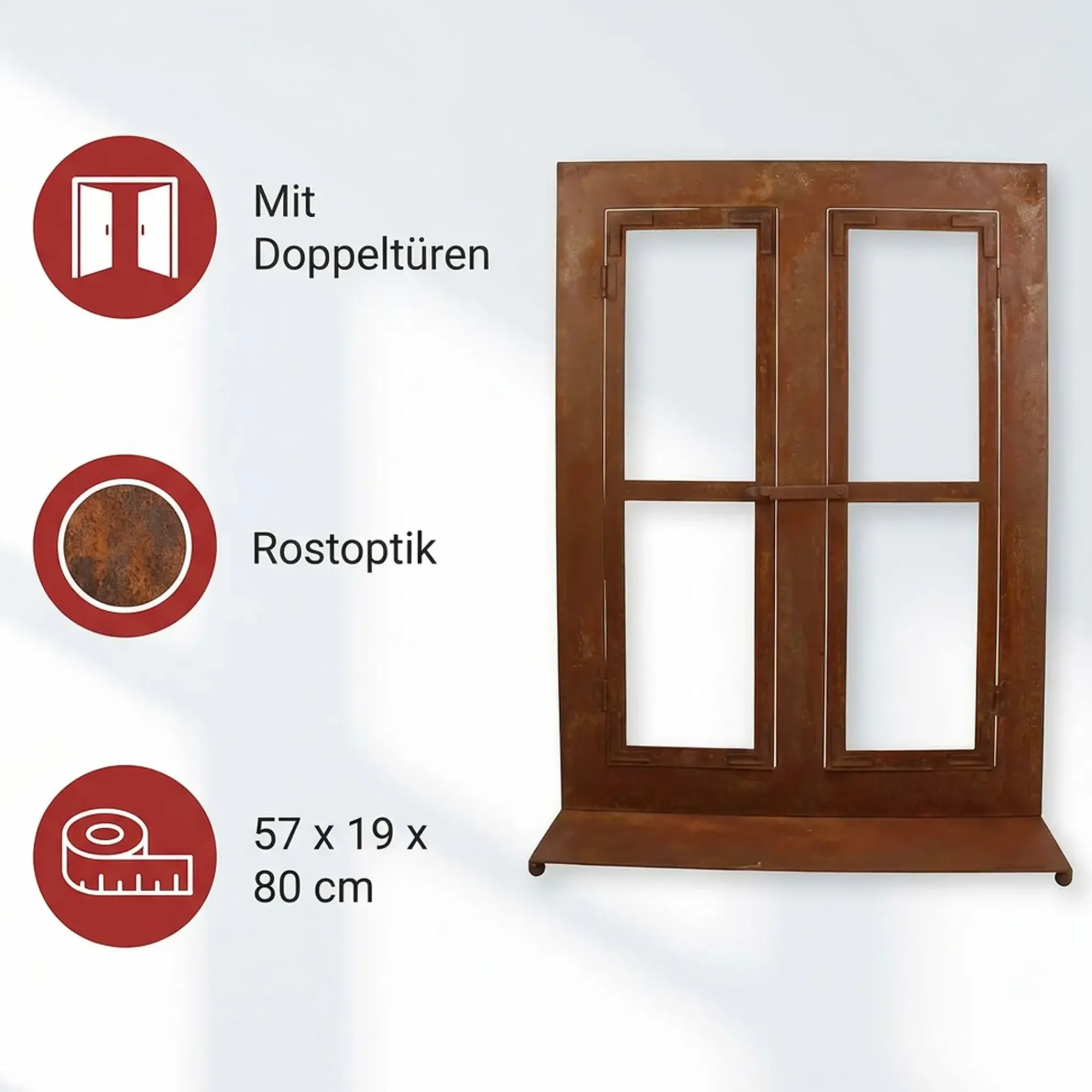 Gartendeko|Weihnachtliche Gartendeko|Frank Handels GmbH & Co. KG Dekofenster "Rost"