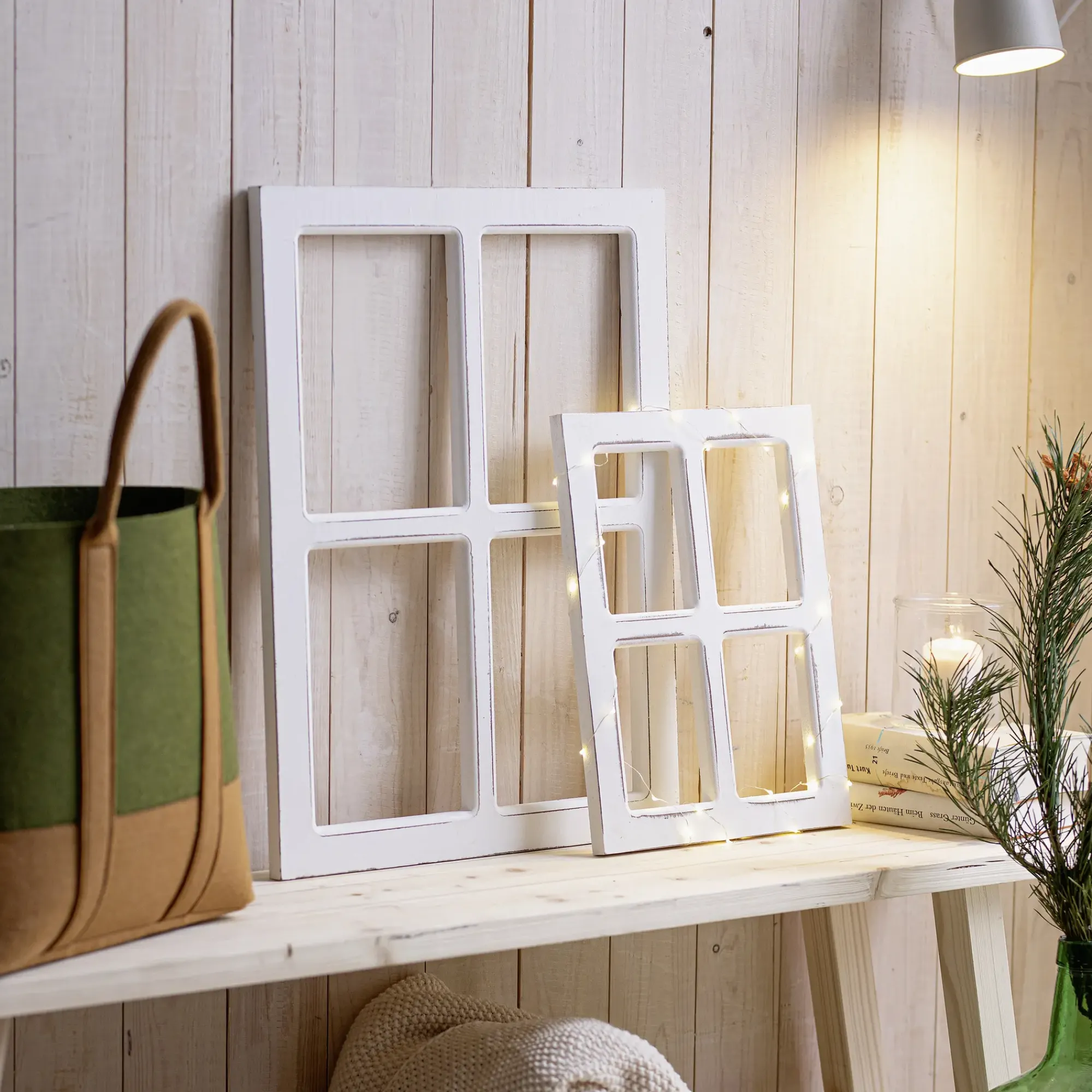 Dekohänger|Wanddeko|Frank Handels GmbH & Co. KG Dekofenster "Shabby", 2er Set