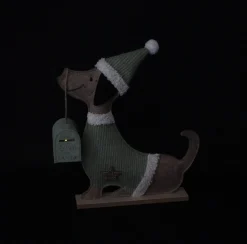 Weihnachtliche Dekofiguren|Weihnachtliche Led-Deko|Frank Handels GmbH & Co. KG Deko-Figur "Dackel mit LED-Postbox", 2tlg.