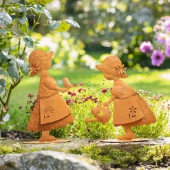 Gartenfiguren|Dekofiguren|Frank Handels GmbH & Co. KG Dekofigur "Mädchen", 2er Set