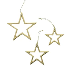 Dekohänger|Sterne|Frank Handels GmbH & Co. KG Deko-Hänger "Goldstern", 3er Set