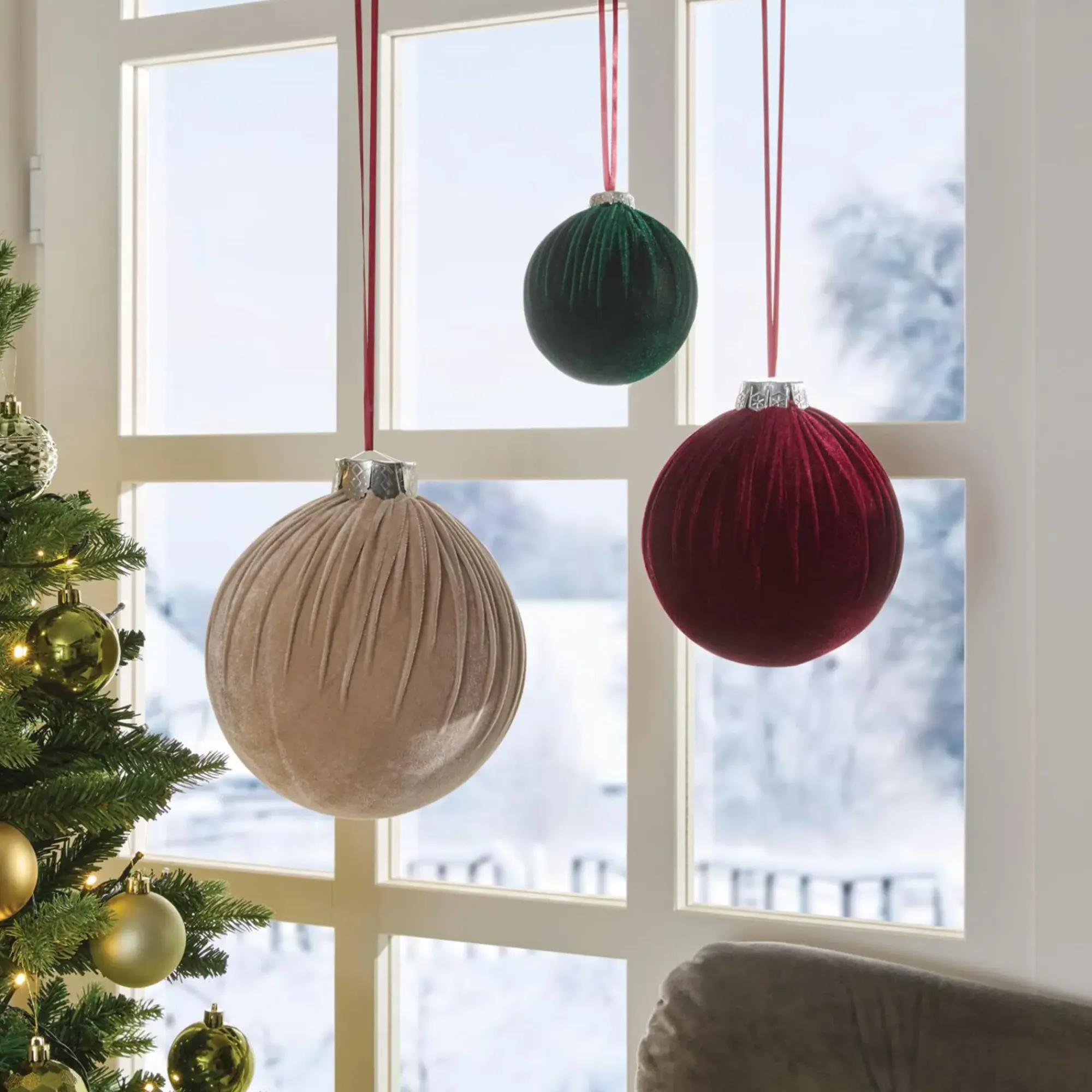 Weihnachtliche Dekokugeln|Baumschmuck|Frank Handels GmbH & Co. KG Deko-Kugel "Eleganz", 3er Set