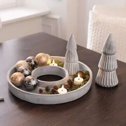 Weihnachtliche Dekoringe|Zubehör Für Adventskränze|Frank Handels GmbH & Co. KG Dekoring "Grey"