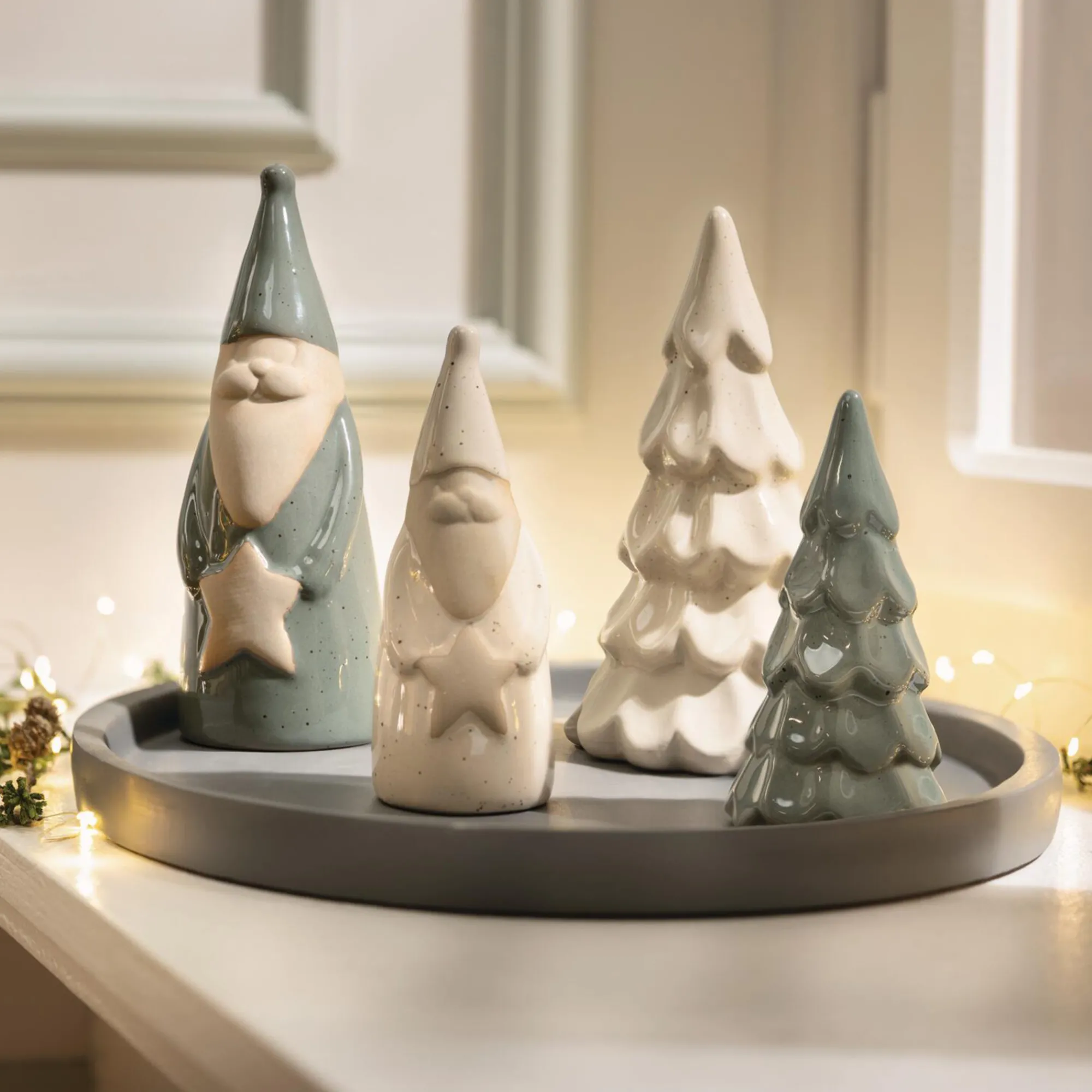 Weihnachtsmänner|Frank Handels GmbH & Co. KG Deko-Santa "Gloss", 2er Set