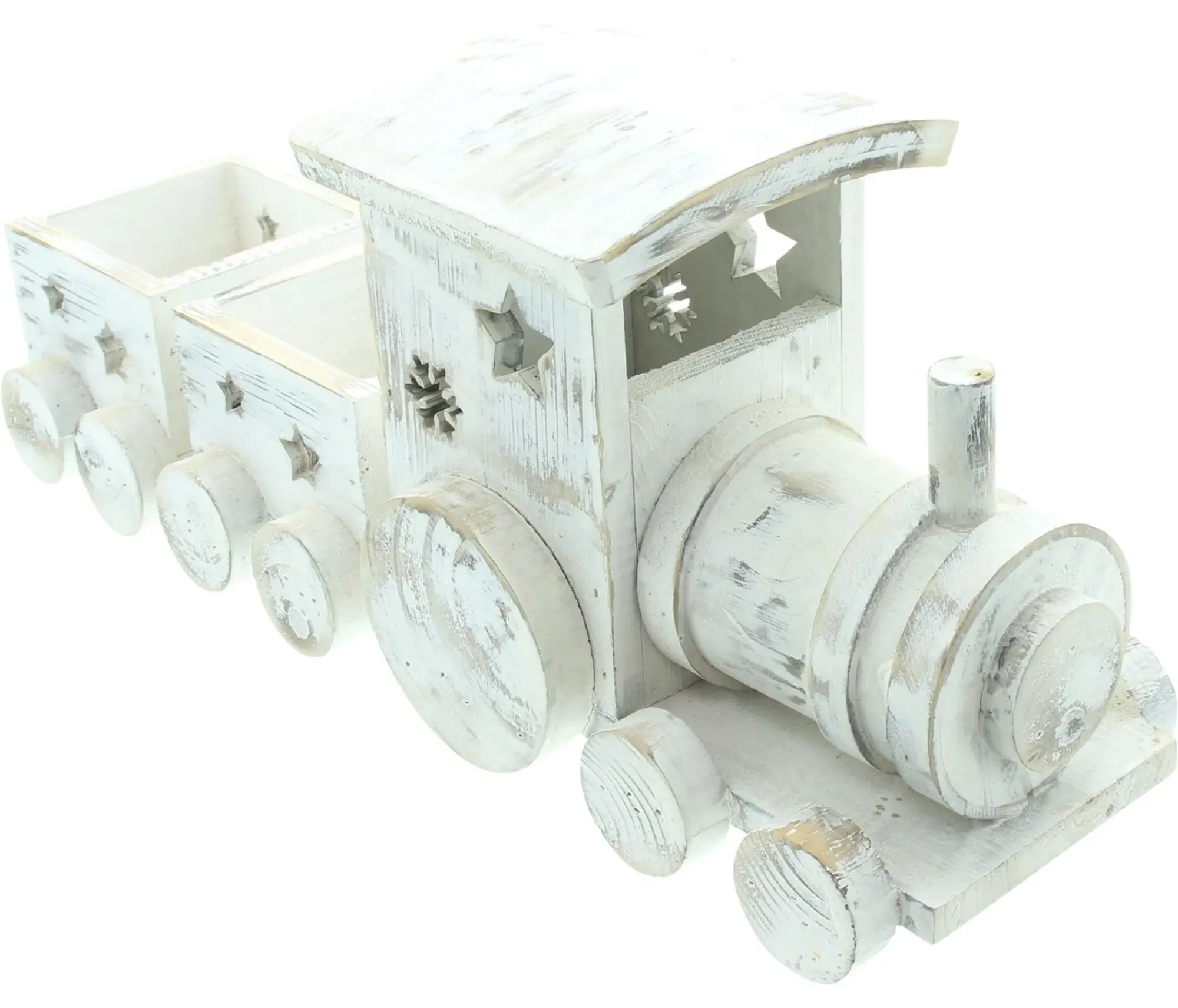 Weihnachtliche Dekofiguren|Baumschmuck|Frank Handels GmbH & Co. KG Dekozug "Shabby-White"