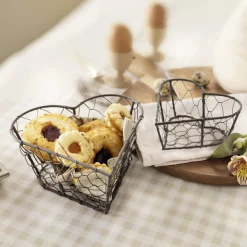 Füllkörbe & Universalkörbe|Küche|Frank Handels GmbH & Co. KG Drahtkörbchen "Herz", 2er Set