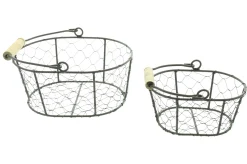Bügelkörbe|Metallkörbe|Frank Handels GmbH & Co. KG Drahtkörbchen "Petit", 2er Set