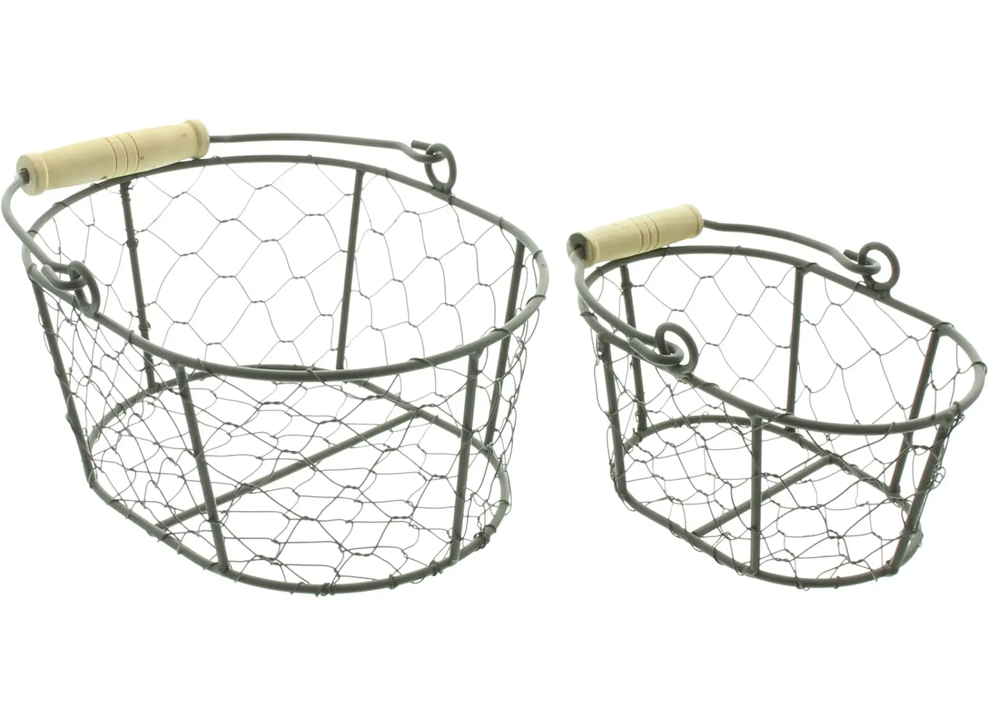 Bügelkörbe|Metallkörbe|Frank Handels GmbH & Co. KG Drahtkörbchen "Petit", 2er Set