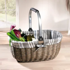 Einkaufskörbe|Frank Handels GmbH & Co. KG Einkaufskorb "Grau gekalkt"