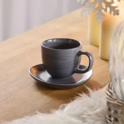Geschirr|Küche|Frank Handels GmbH & Co. KG Espressotasse mit Unterteller "Circle", 2tlg.