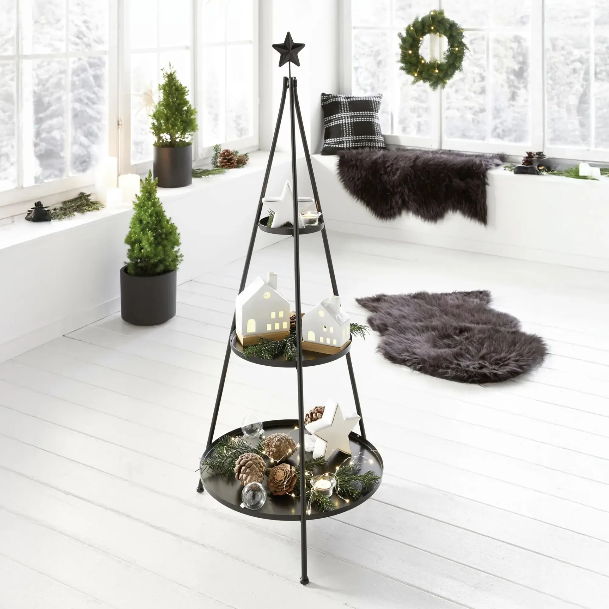 Tannenbäume|Dekoschalen & -Etageren|Frank Handels GmbH & Co. KG Etagere "Klassik"