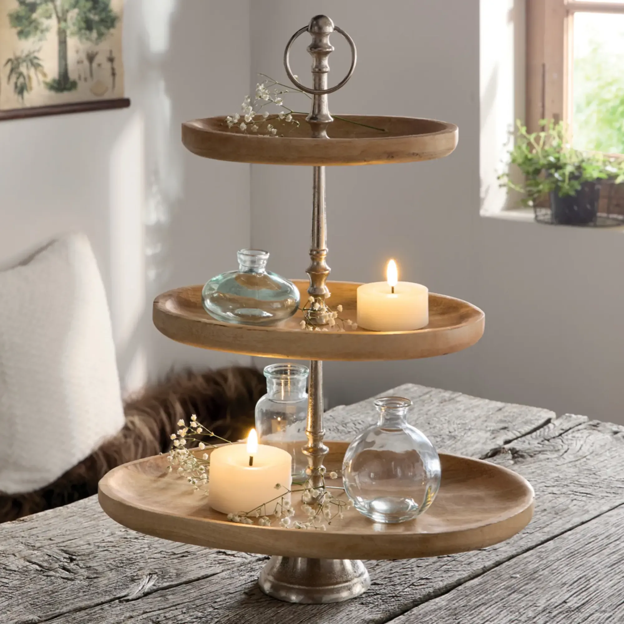 Dekoschalen & -Etageren|Küche|Frank Handels GmbH & Co. KG Etagere "Oval", groß