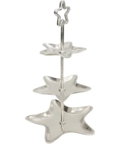Dekosäulen|Sterne|Frank Handels GmbH & Co. KG Etagere "Silberstern"