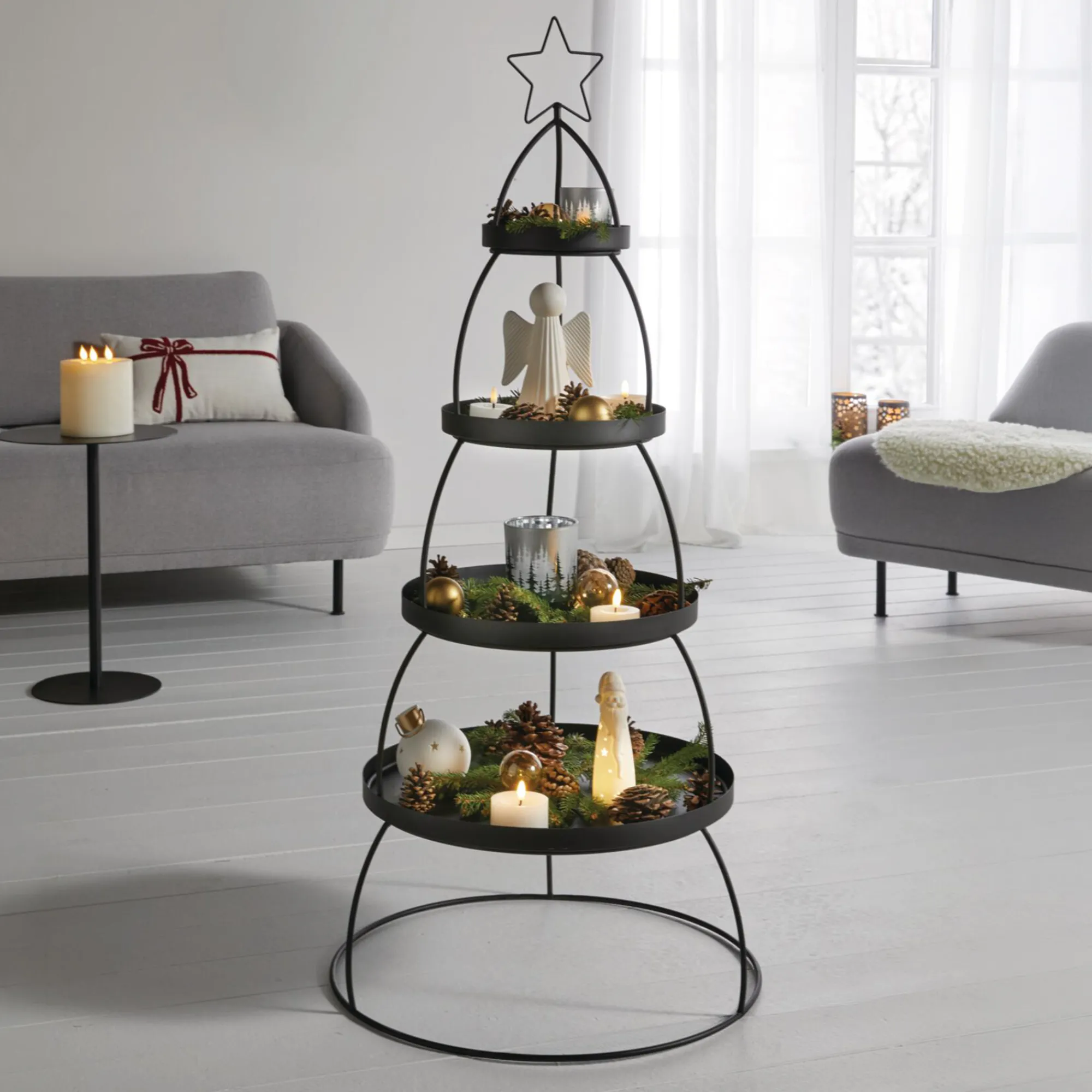 Home&Living - Weihnachten|Dekosäulen|Frank Handels GmbH & Co. KG Etagere "Tannenbaum"
