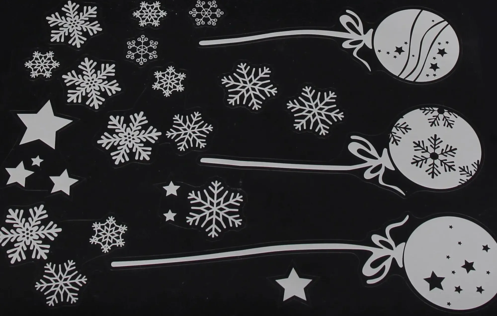 Weihnachtliche Wanddeko|Sterne|Frank Handels GmbH & Co. KG Fenstersticker "Merry Christmas", 33er Set