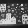 Weihnachtliche Wanddeko|Frank Handels GmbH & Co. KG Fenstersticker "Winterhäuser", 109er Set