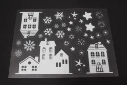 Weihnachtliche Wanddeko|Frank Handels GmbH & Co. KG Fenstersticker "Winterhäuser", 109er Set