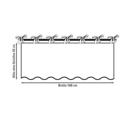 Fenstervorhänge|Frank Handels GmbH & Co. KG Fenstervorhang "Herzhänger"