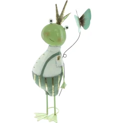 Gartenfiguren|Dekofiguren|Frank Handels GmbH & Co. KG Figur "Frosch mit Schmetterling"