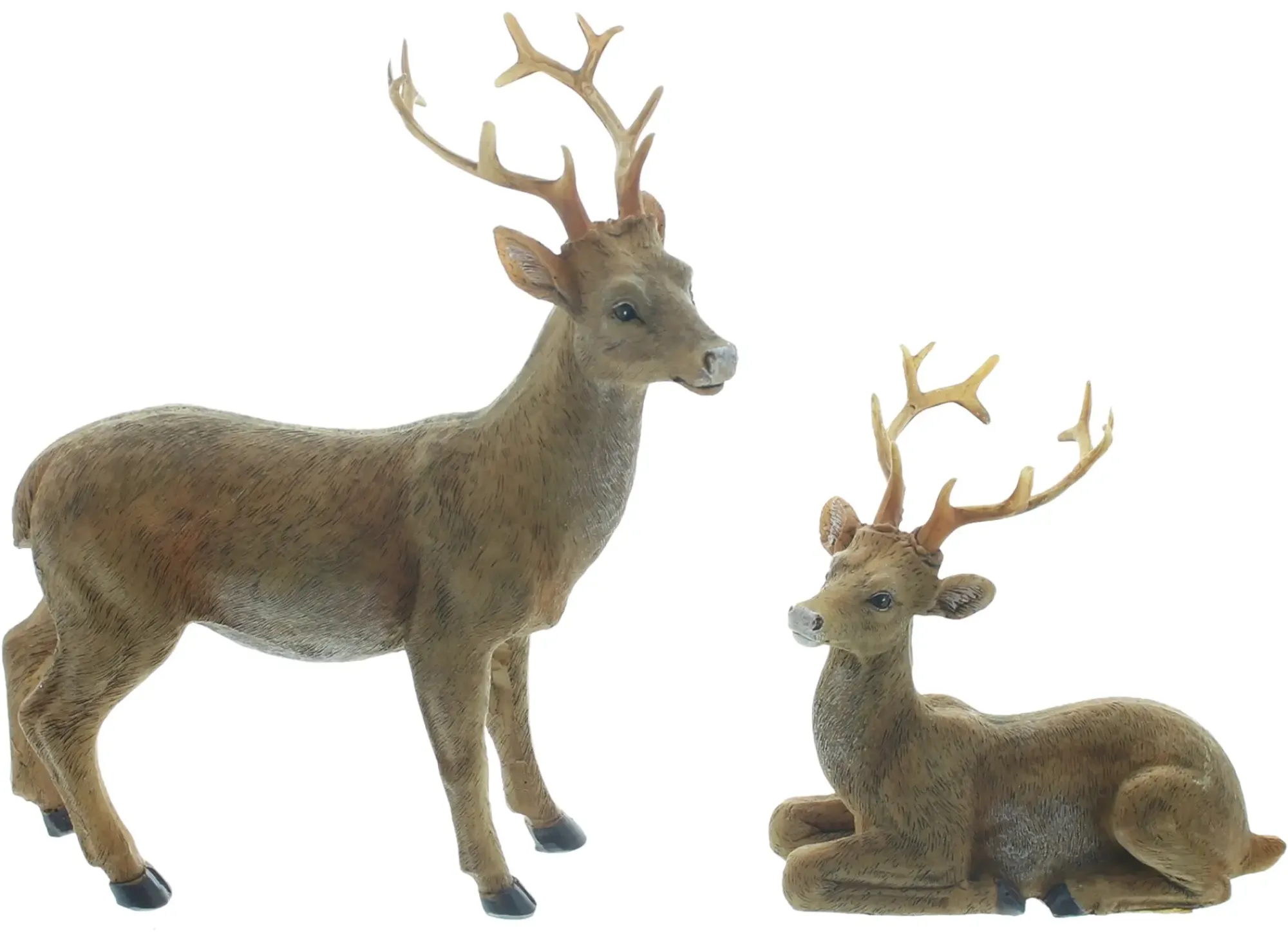 Weihnachtliche Dekofiguren|Frank Handels GmbH & Co. KG Figur "Hirschpaar", 2er Set