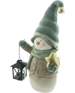 Weihnachtliche Dekofiguren|Frank Handels GmbH & Co. KG Figur "Schneemann mit Laterne"