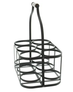 Flaschenkörbe|Metallkörbe|Frank Handels GmbH & Co. KG Flaschenkorb "Metall", für 6 Flaschen