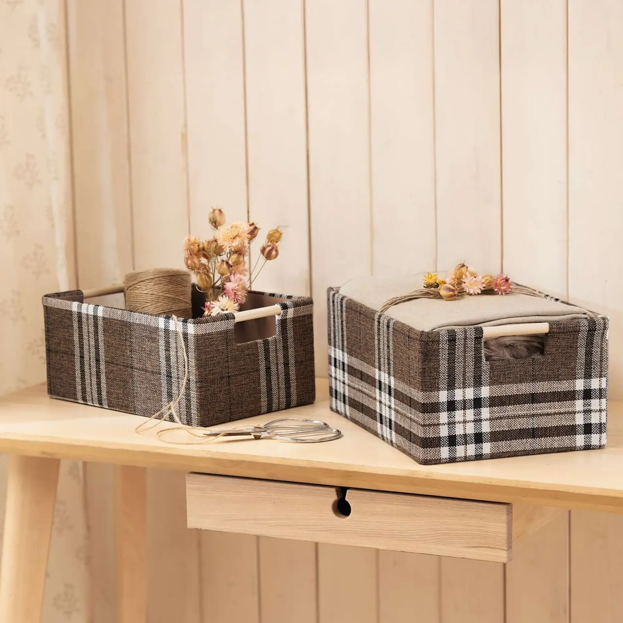 Füllkörbe & Universalkörbe|Frank Handels GmbH & Co. KG Füllkorb "Karo-Style", 2er Set