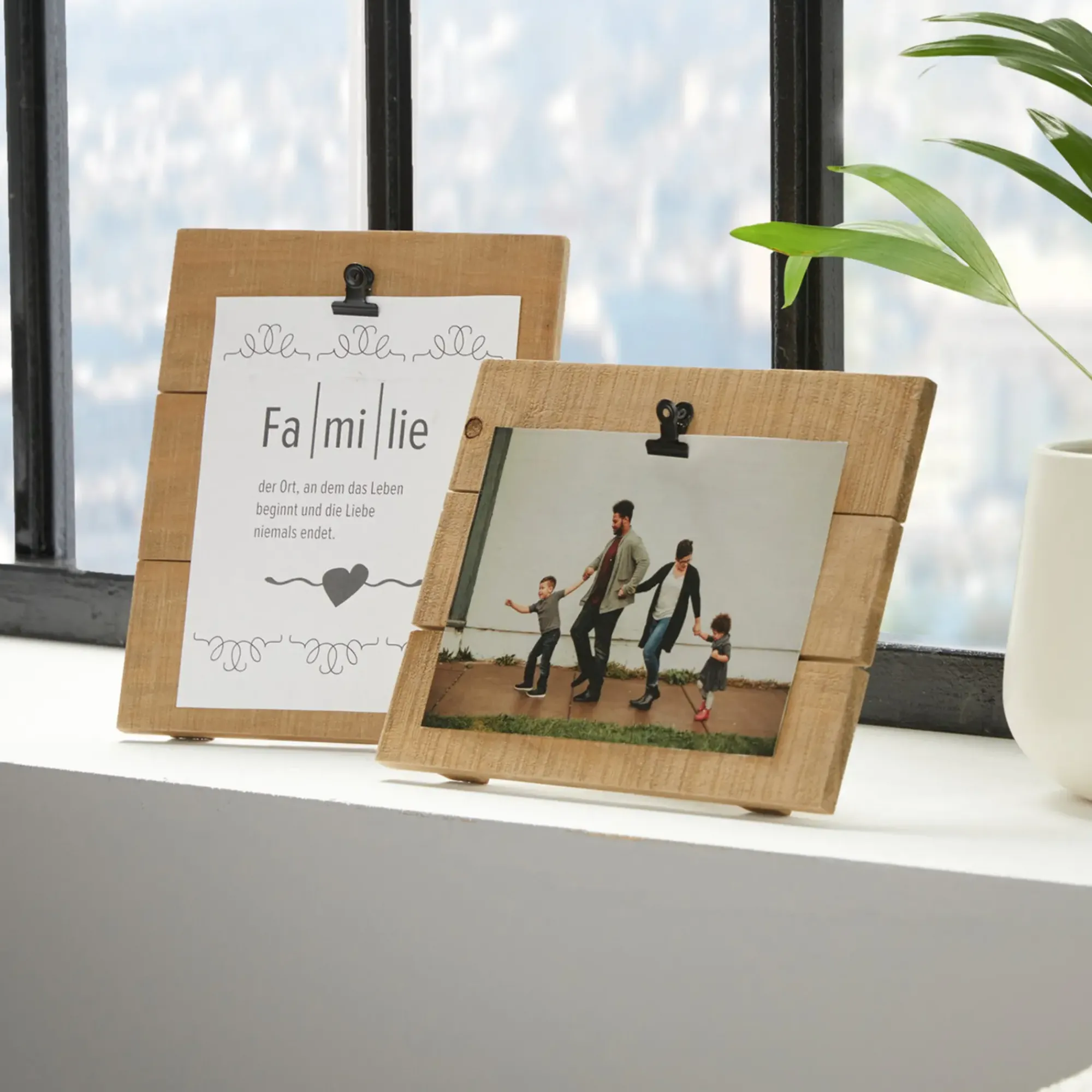 Wohnzimmer|Bilder & Bilderrahmen|Frank Handels GmbH & Co. KG Fotohalter "Wood", 2er Set