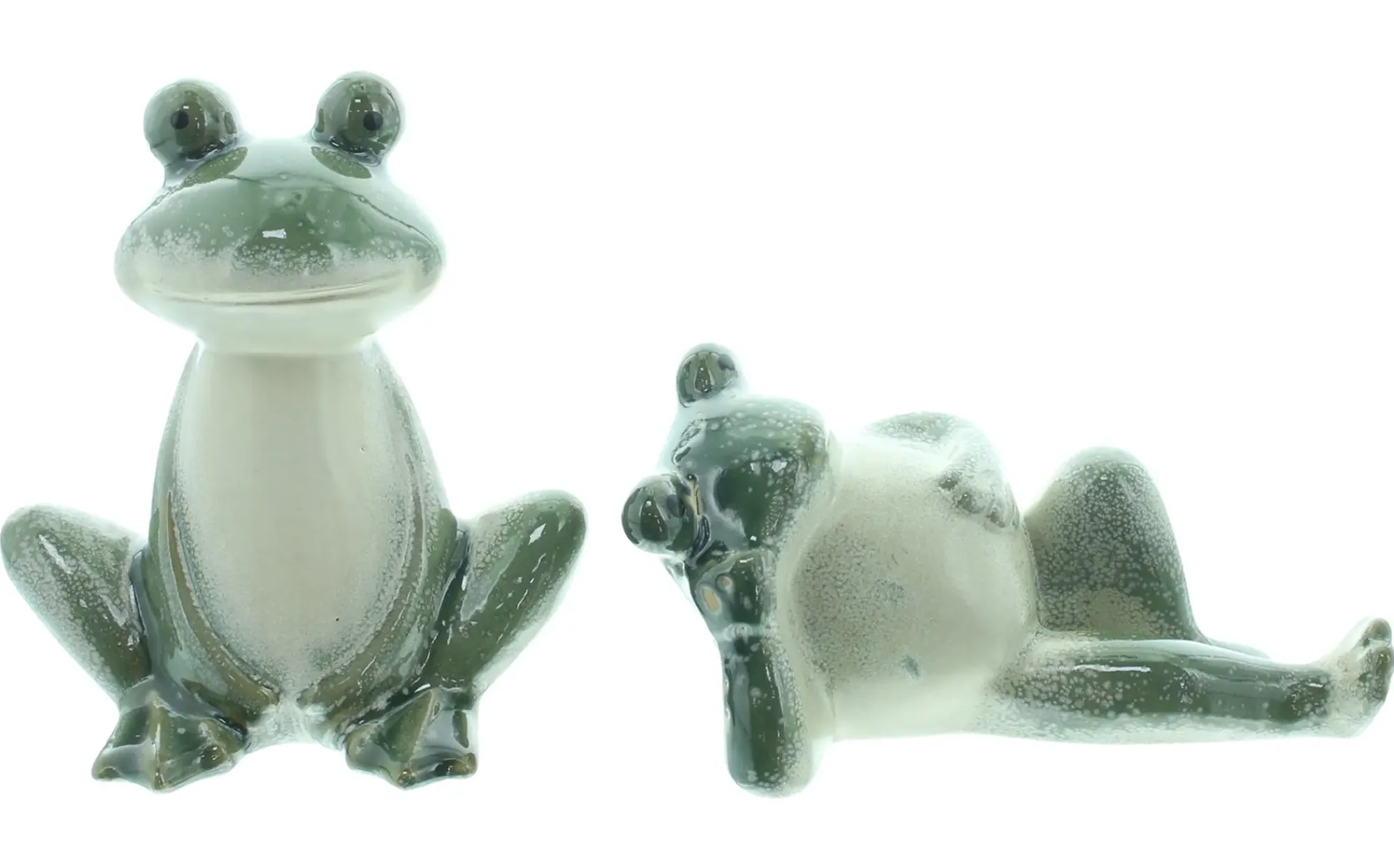 Gartenfiguren|Frank Handels GmbH & Co. KG Froschfreunde "Fred & Frieda", 2er Set