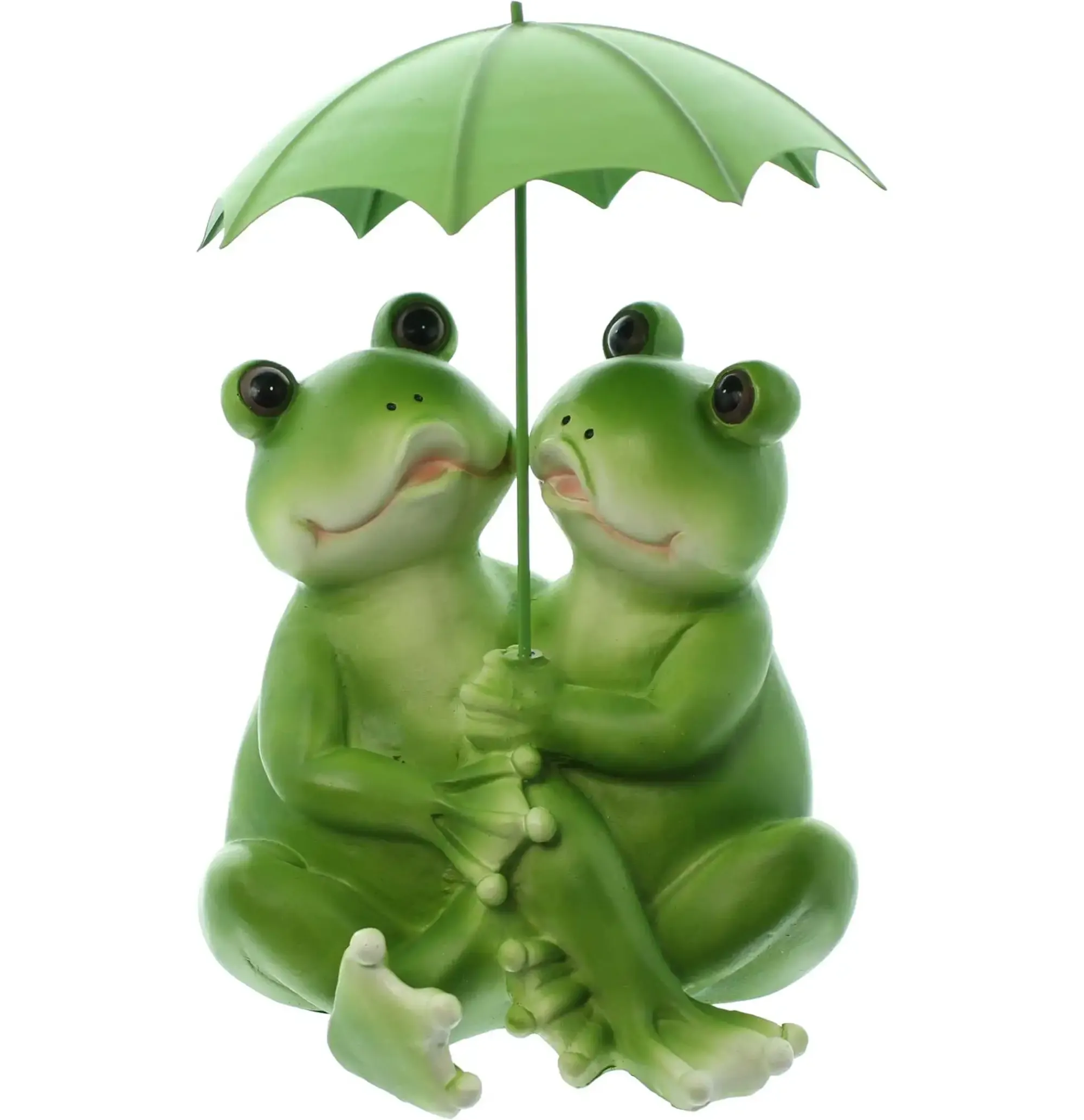 Dekofiguren|Frank Handels GmbH & Co. KG Froschpaar "Regenschirm"