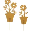 Gartenstecker|Frank Handels GmbH & Co. KG Gartenstecker "Blume im Topf", 2er Set