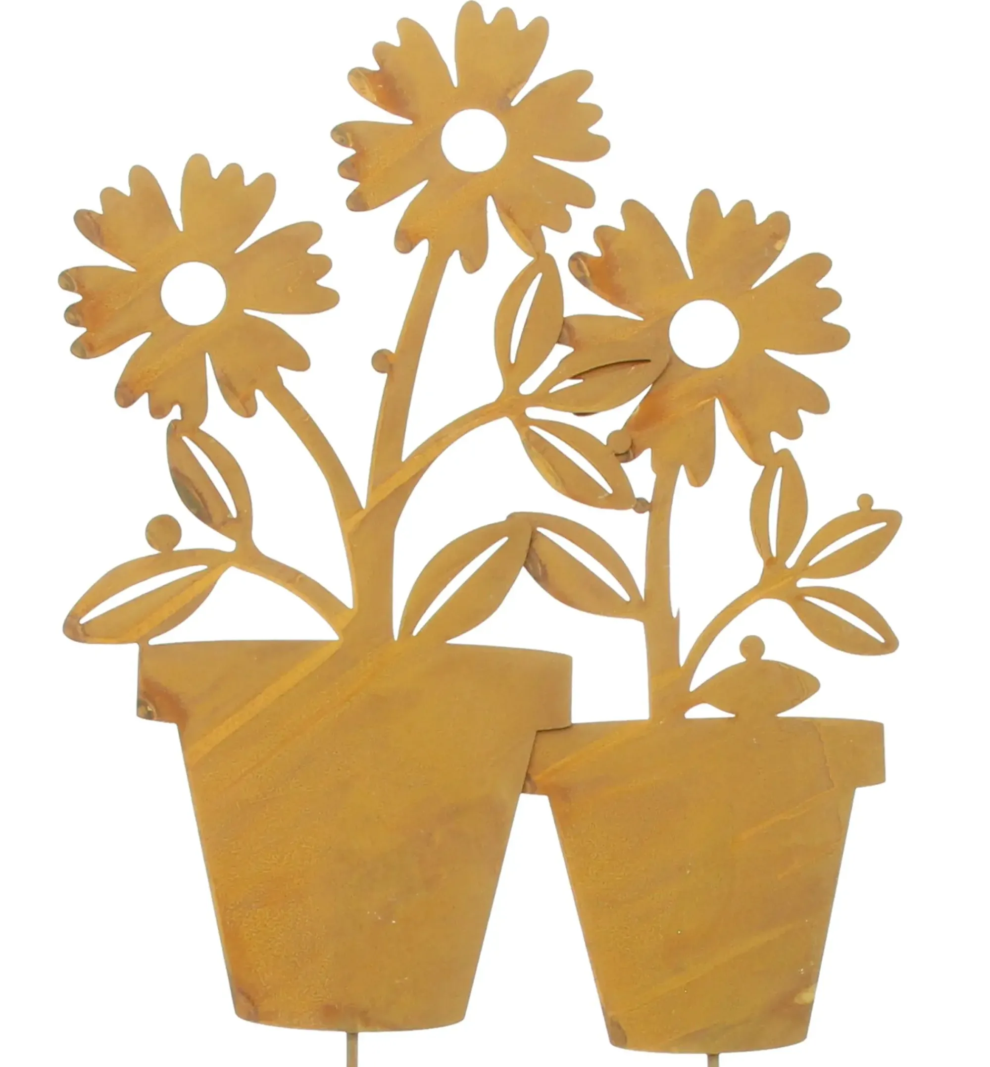 Gartenstecker|Frank Handels GmbH & Co. KG Gartenstecker "Blume im Topf", 2er Set